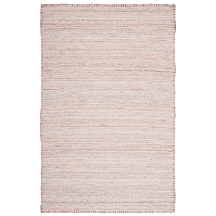 Gracie Oaks Angenique Flatweave Cotton/Wool Light Pink Area Rug Wayfair